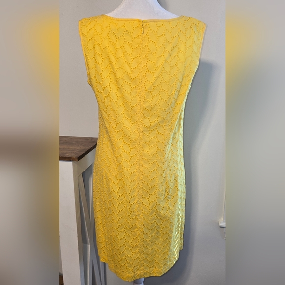 NWT Ann Taylor Loft Bright Yellow Shift Dress Women's Size 8 - Picture 2 of 9